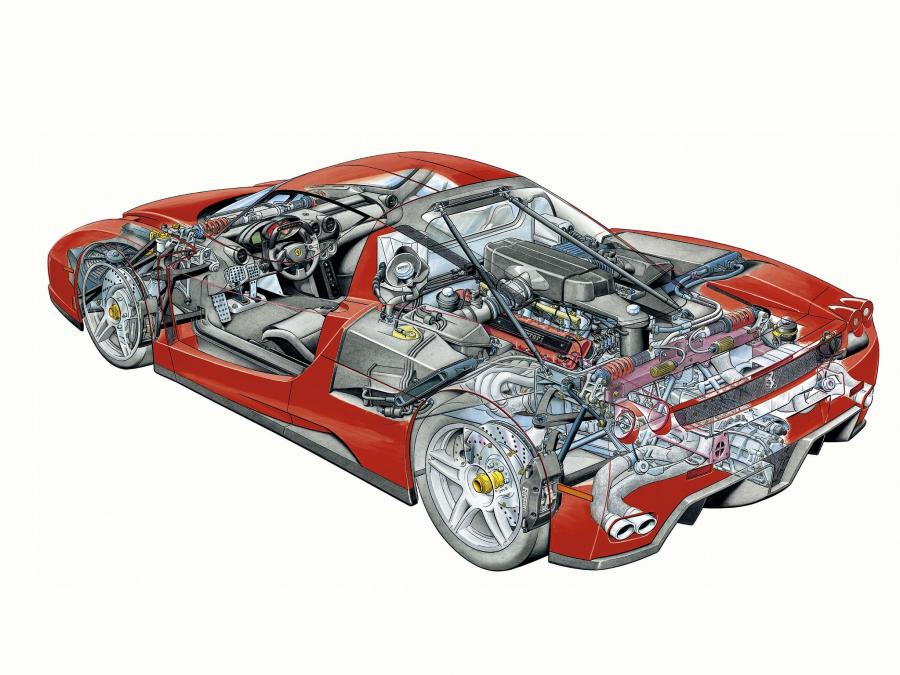 Схема Ferrari Enzo 2002 года  (фото 125 из 127)